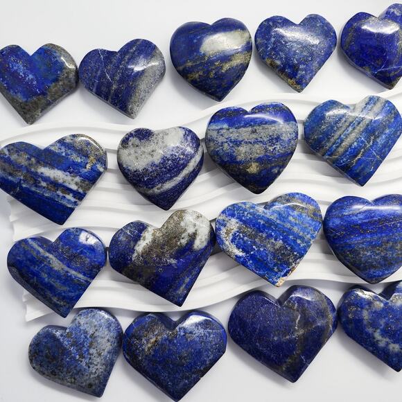 Lapis Lazuli Heart Crystal Carving - Picture 1 of 9